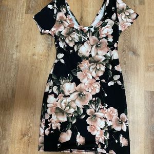 Black and floral dress